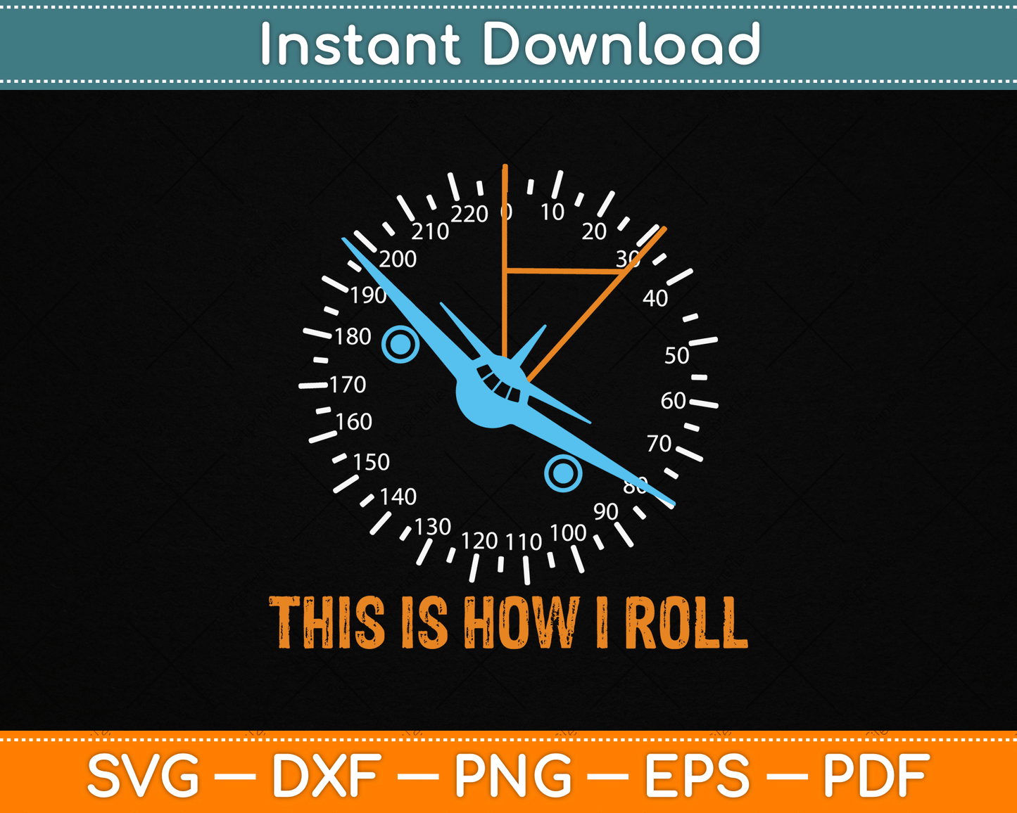 This Is How I Roll Airplane Pilot Aviation SVG Digital Cutting File