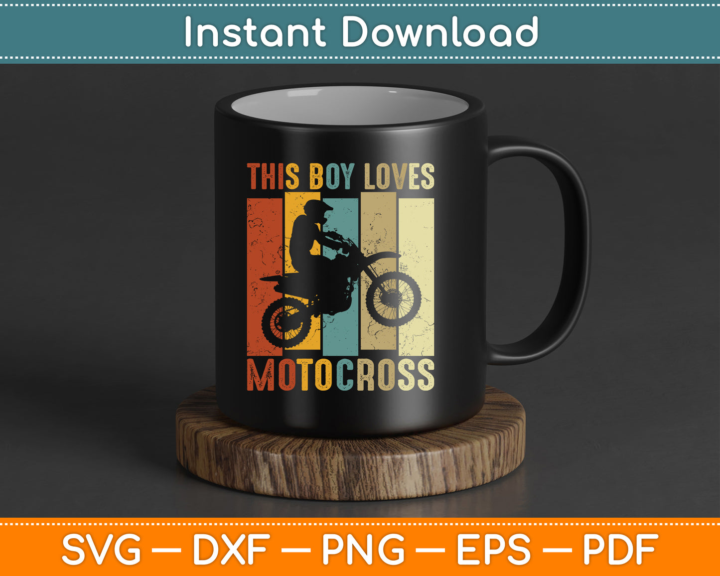 This Boy Loves Motocross Boys Dirt Bike SVG PNG Digital Cutting File