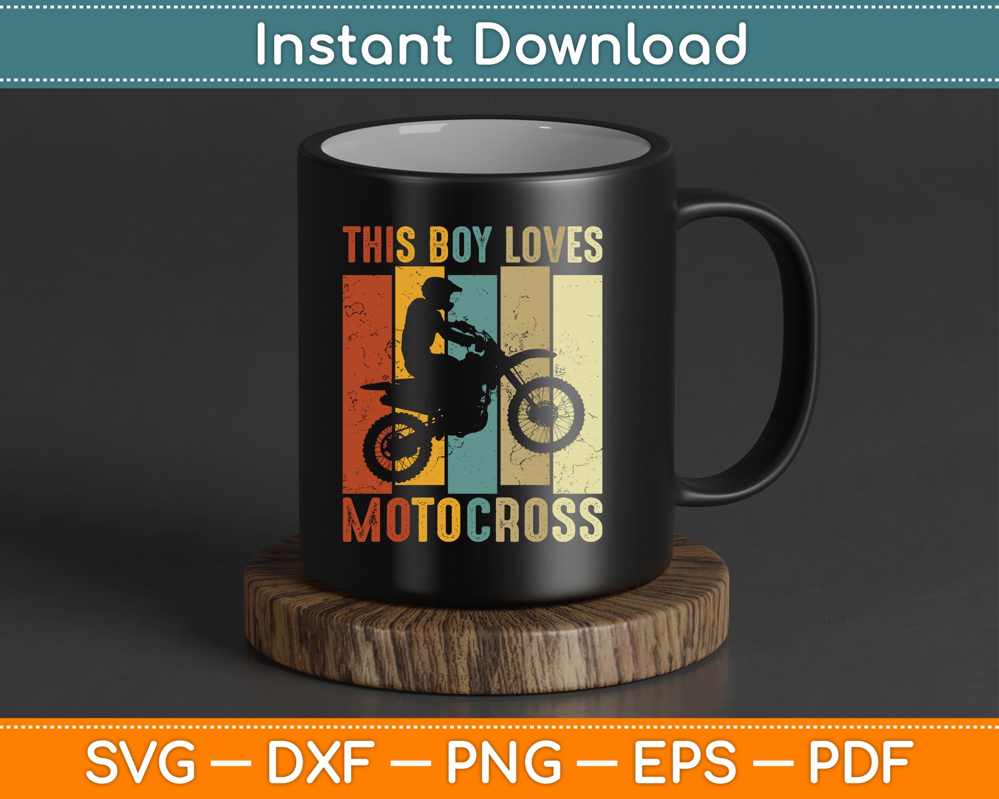 This Boy Loves Motocross Boys Dirt Bike SVG PNG Digital Cutting File