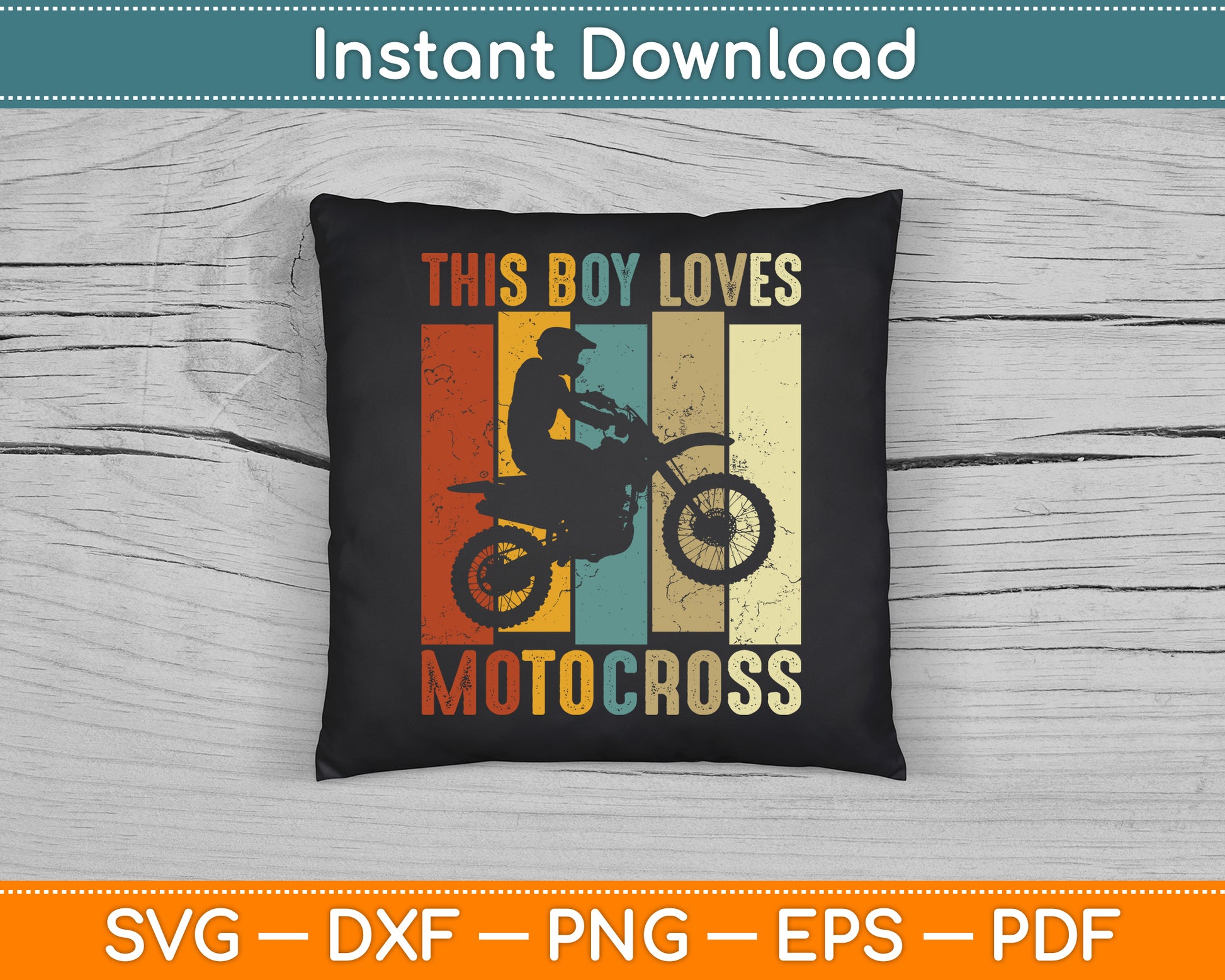 This Boy Loves Motocross Boys Dirt Bike SVG PNG Digital Cutting File