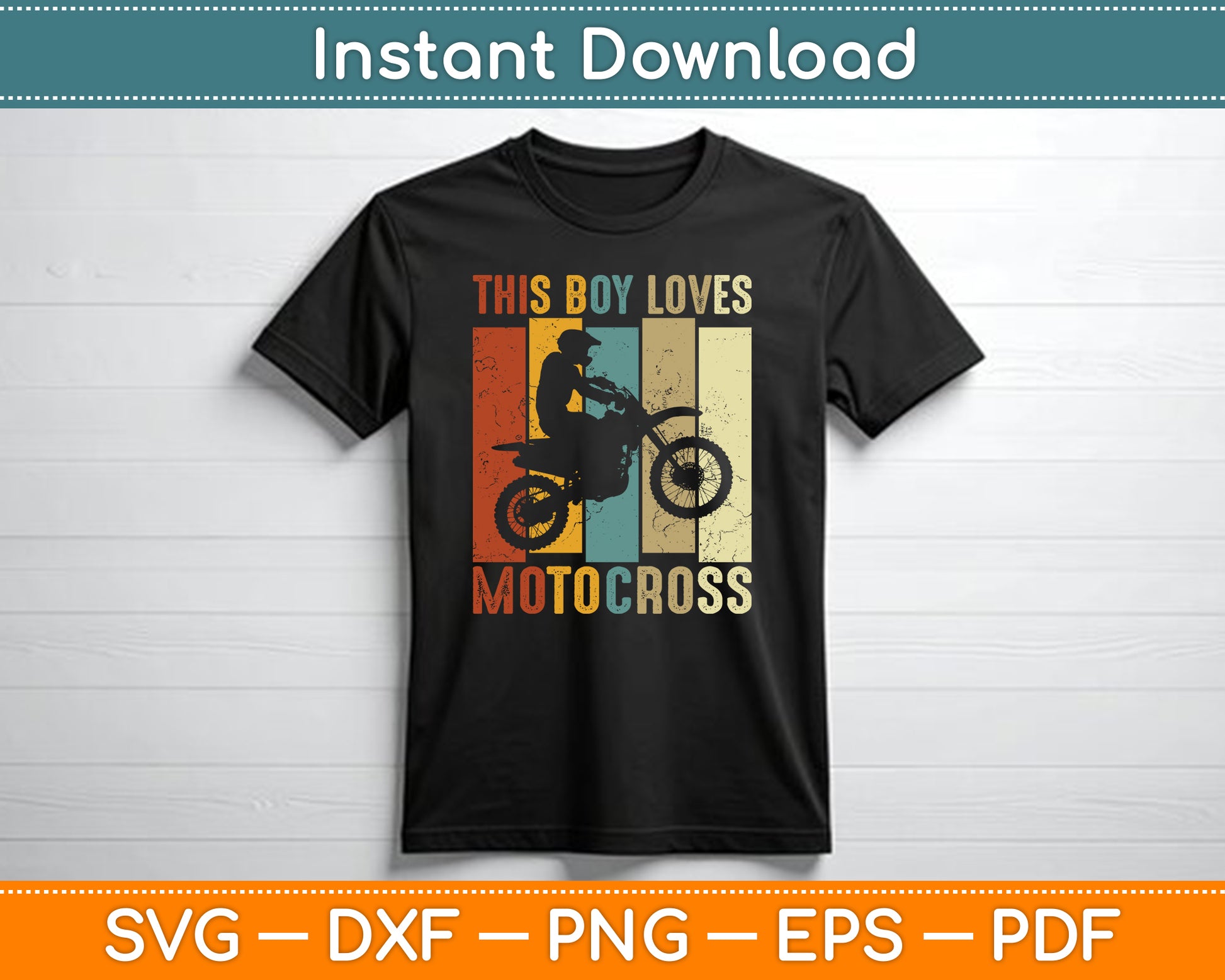This Boy Loves Motocross Boys Dirt Bike SVG PNG Digital Cutting File