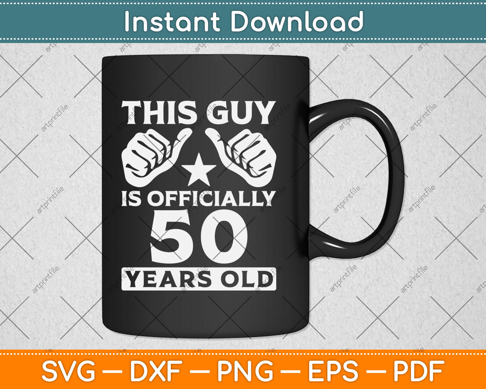 This Guy Is Officially 50 Years Old 50th Birthday Svg Digital Cutting File