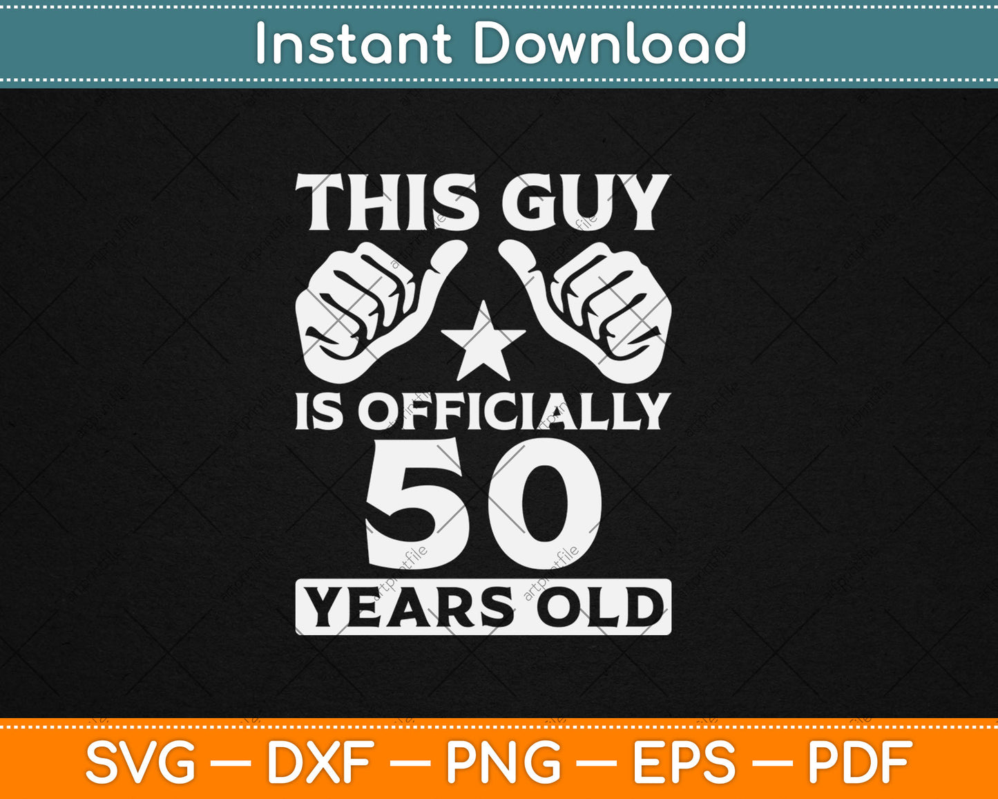 This Guy Is Officially 50 Years Old 50th Birthday Svg Digital Cutting File