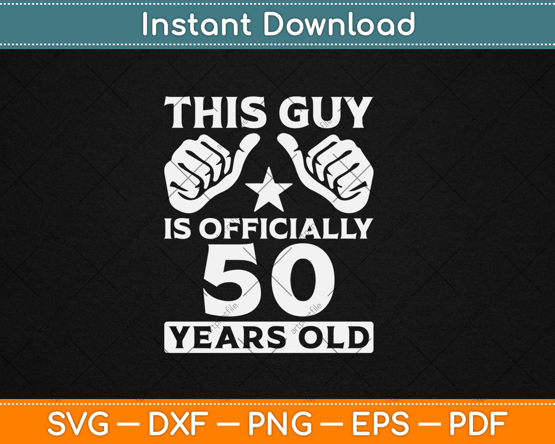 This Guy Is Officially 50 Years Old 50th Birthday Svg Digital Cutting File