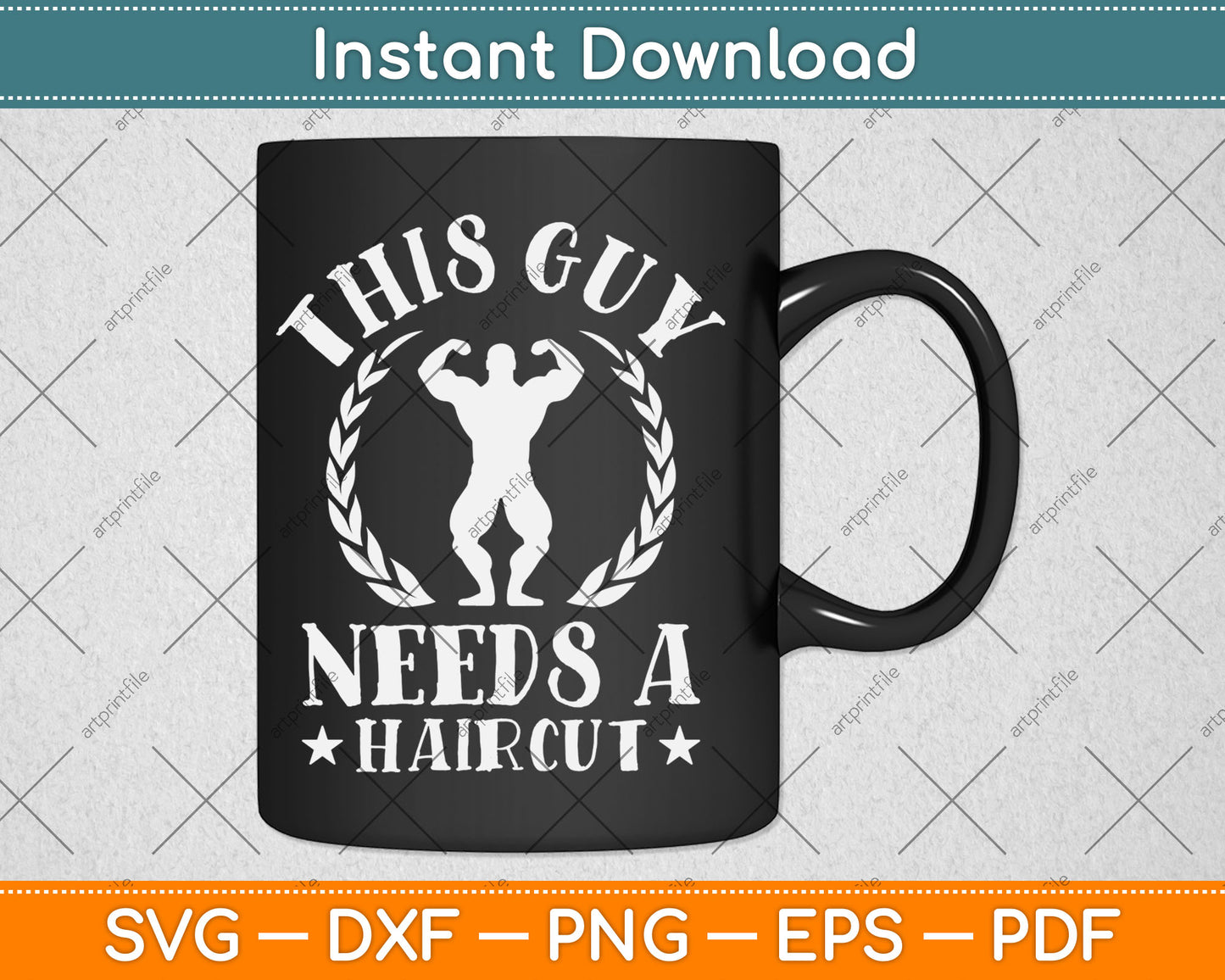 This Guy Needs a Haircut Bald Guy Svg Digital Cutting File
