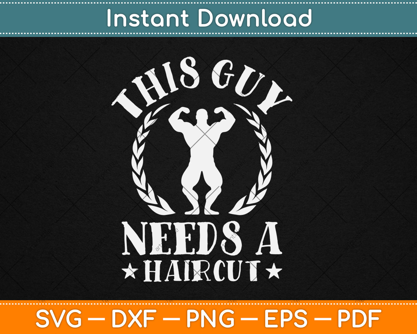This Guy Needs a Haircut Bald Guy Svg Digital Cutting File