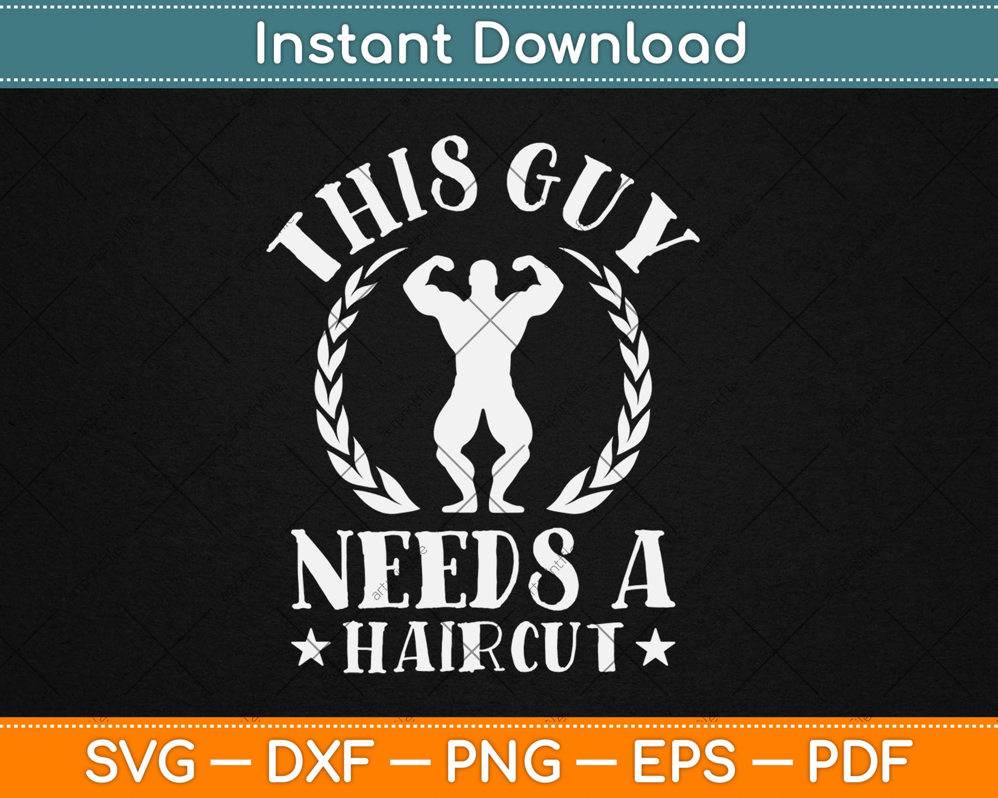 This Guy Needs a Haircut Bald Guy Svg Digital Cutting File
