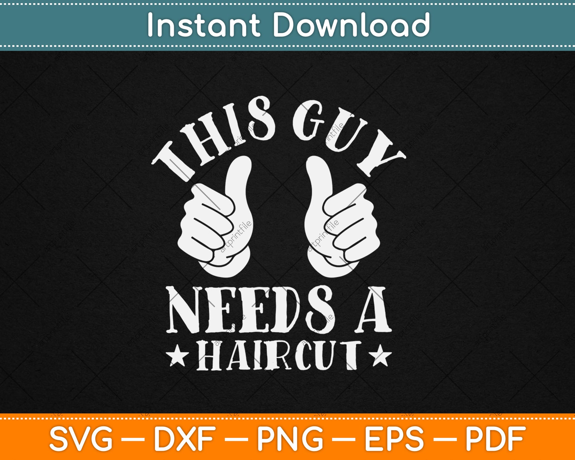 This Guy Needs a Haircut Bald Guy Svg Digital Cutting File