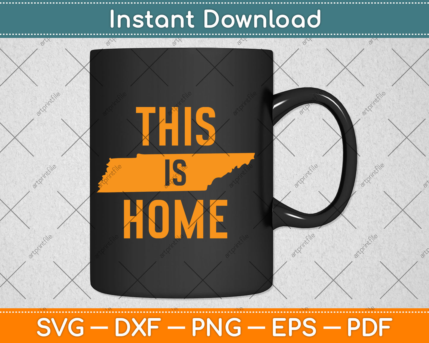 This Is Home Tennessee State Orange Proud Fan Gift Vintage Svg Digital Cutting File