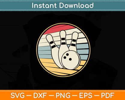 This Is How I Roll Vintage Retro Bowling 60s 70s Bowler Svg Png Dxf Digital Cutting File