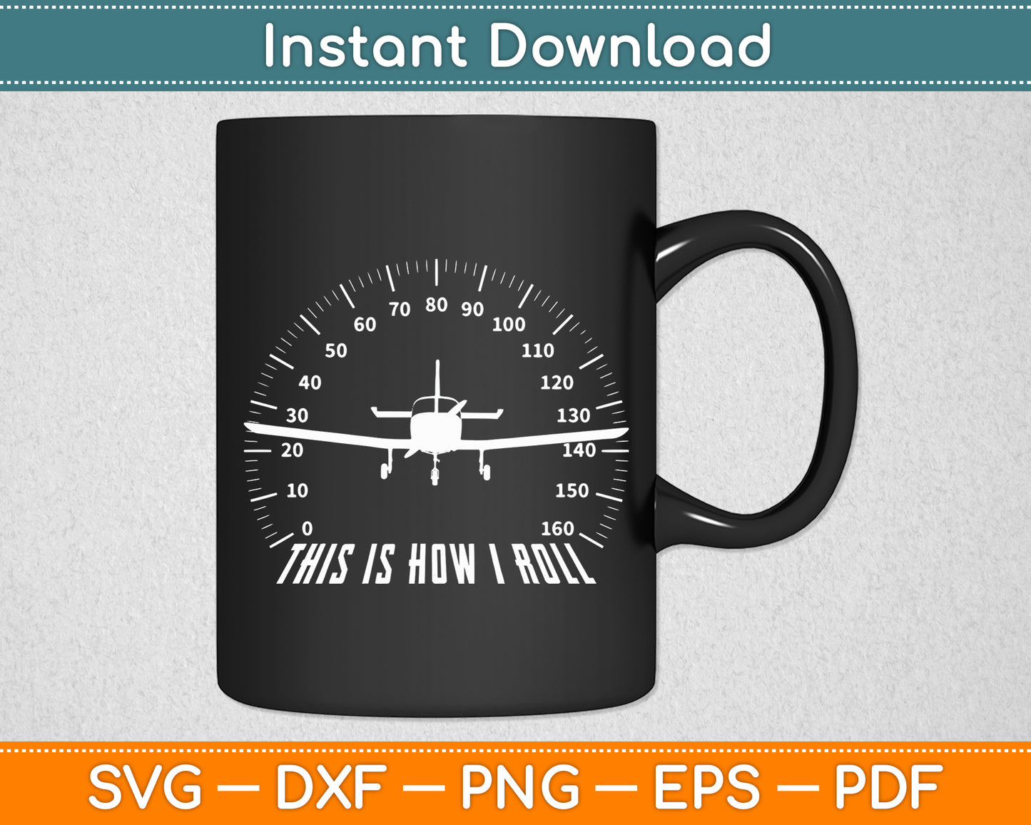 This Is How We Roll Pilot Airplane Aircraft Funny Svg Png Dxf Digital Cutting File