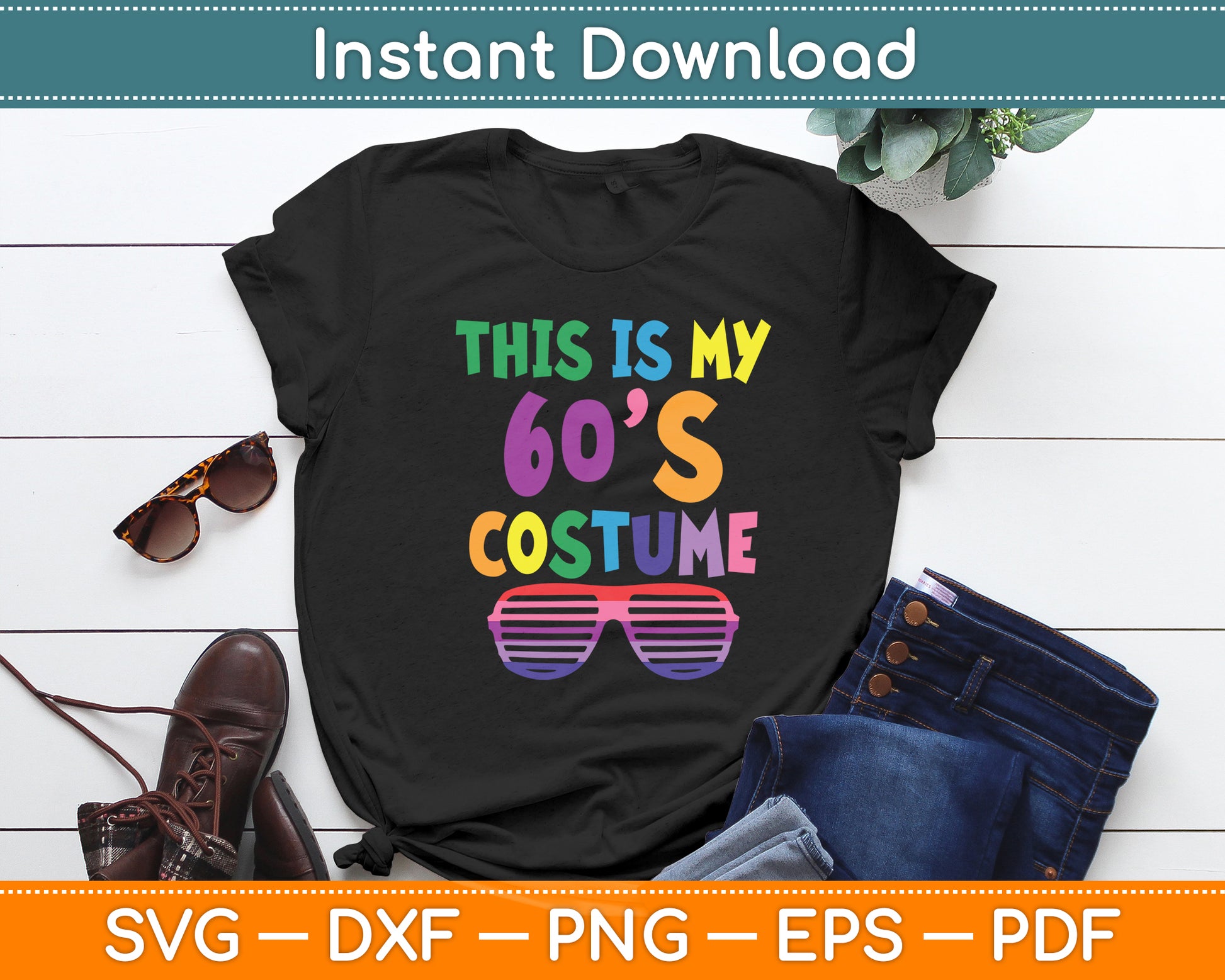 This Is My 60-s Costume 60's 70's Party Svg Digital Cutting File