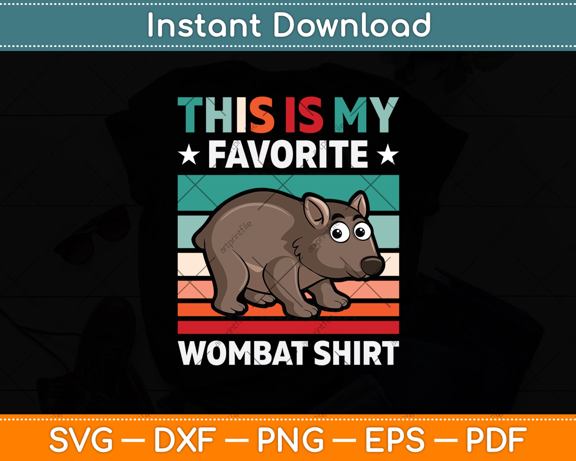 This Is My Favorite Wombat Shirt Svg Png Dxf Digital Cutting File