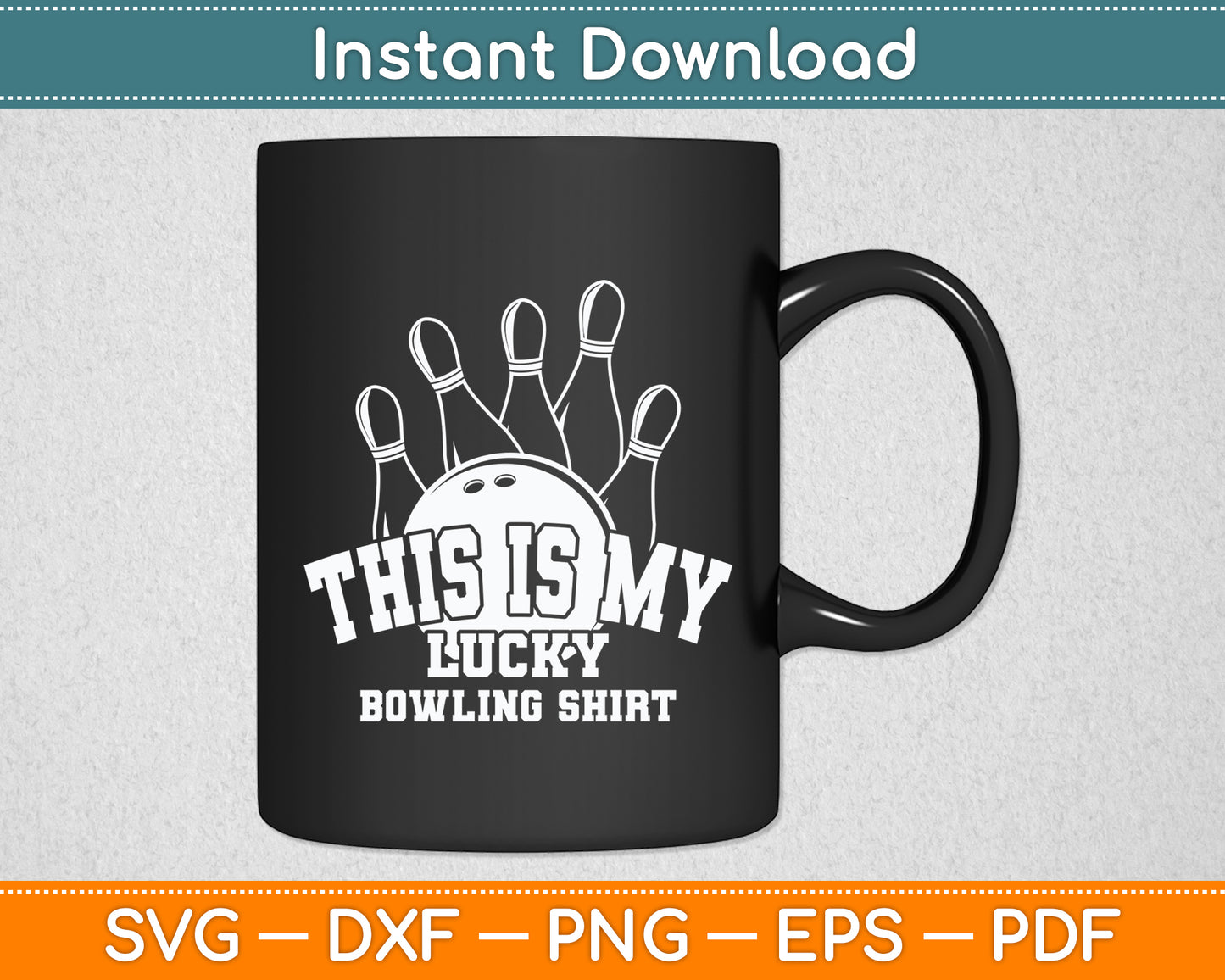 This Is My Lucky Bowling Team Vintage Retro Funny Svg Digital Cutting File