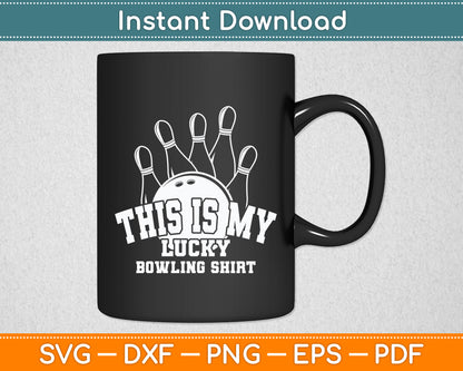 This Is My Lucky Bowling Team Vintage Retro Funny Svg Digital Cutting File