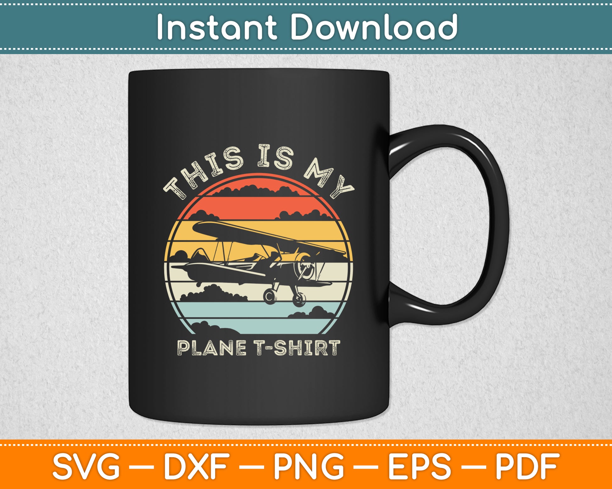 This Is My Plane T-Shirt Airplane Pilot Funny Svg Png Dxf Digital Cutting File