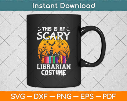 This Is My Scary Librarian Halloween Costume Svg Digital Cutting File