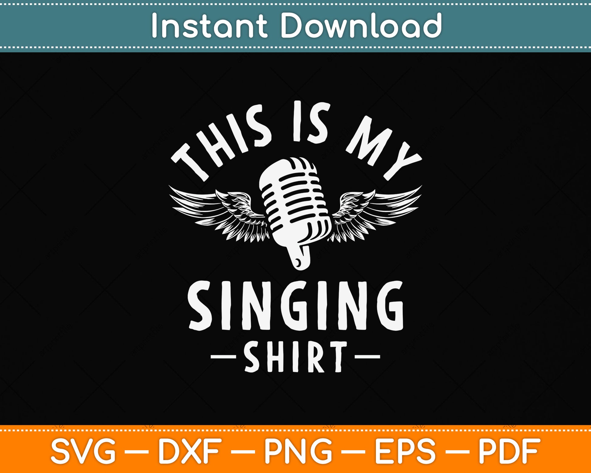 This Is My Singing Shirt Karaoke Lead Singer Svg Png Dxf Digital Cutting File