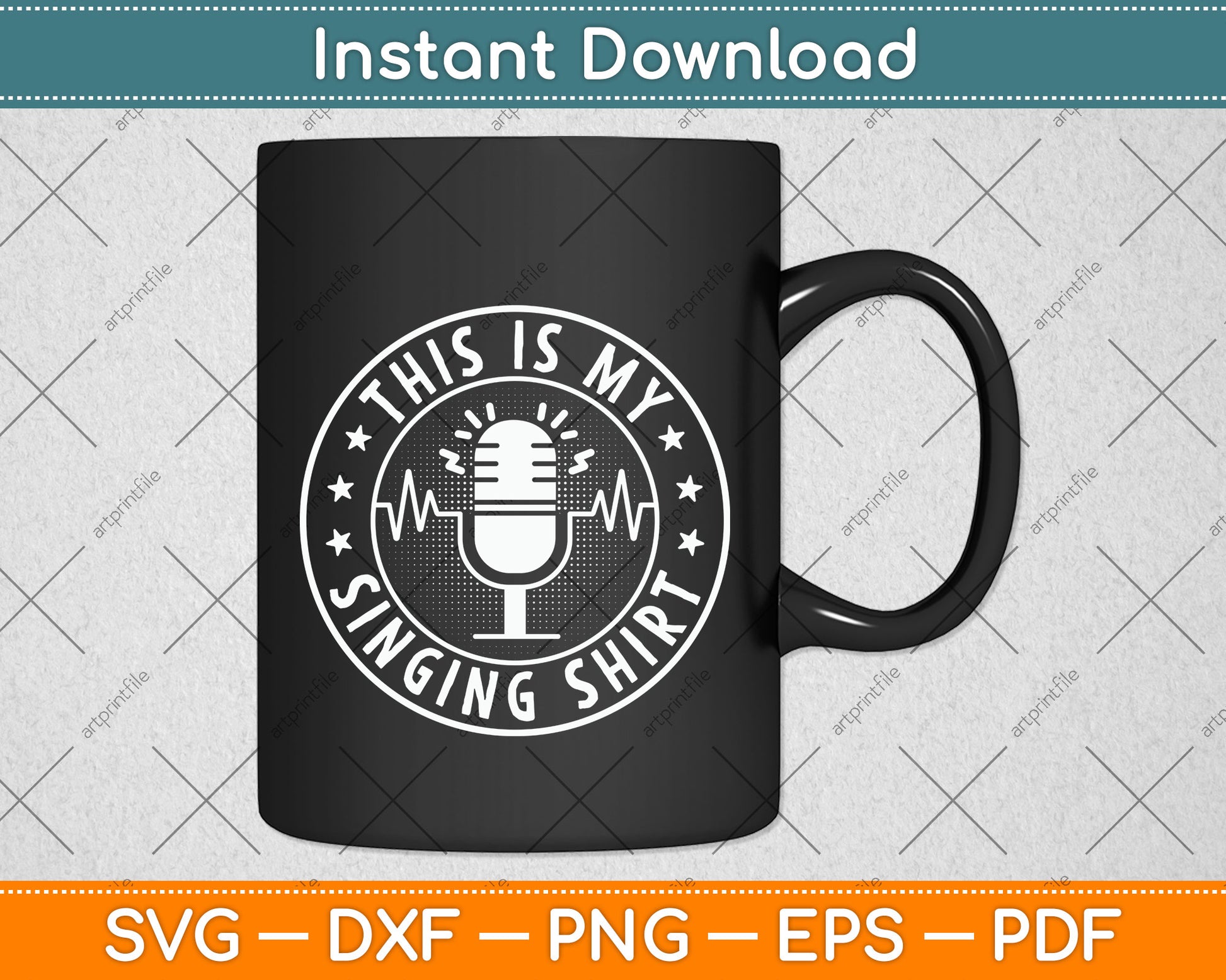 This Is My Singing Shirt Microphone Svg Png Dxf Digital Cutting File