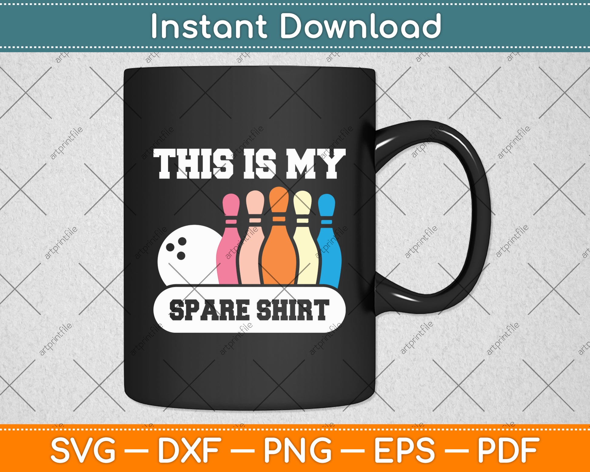 This Is My Spare Shirt Bowling Svg Design Digital Cutting File