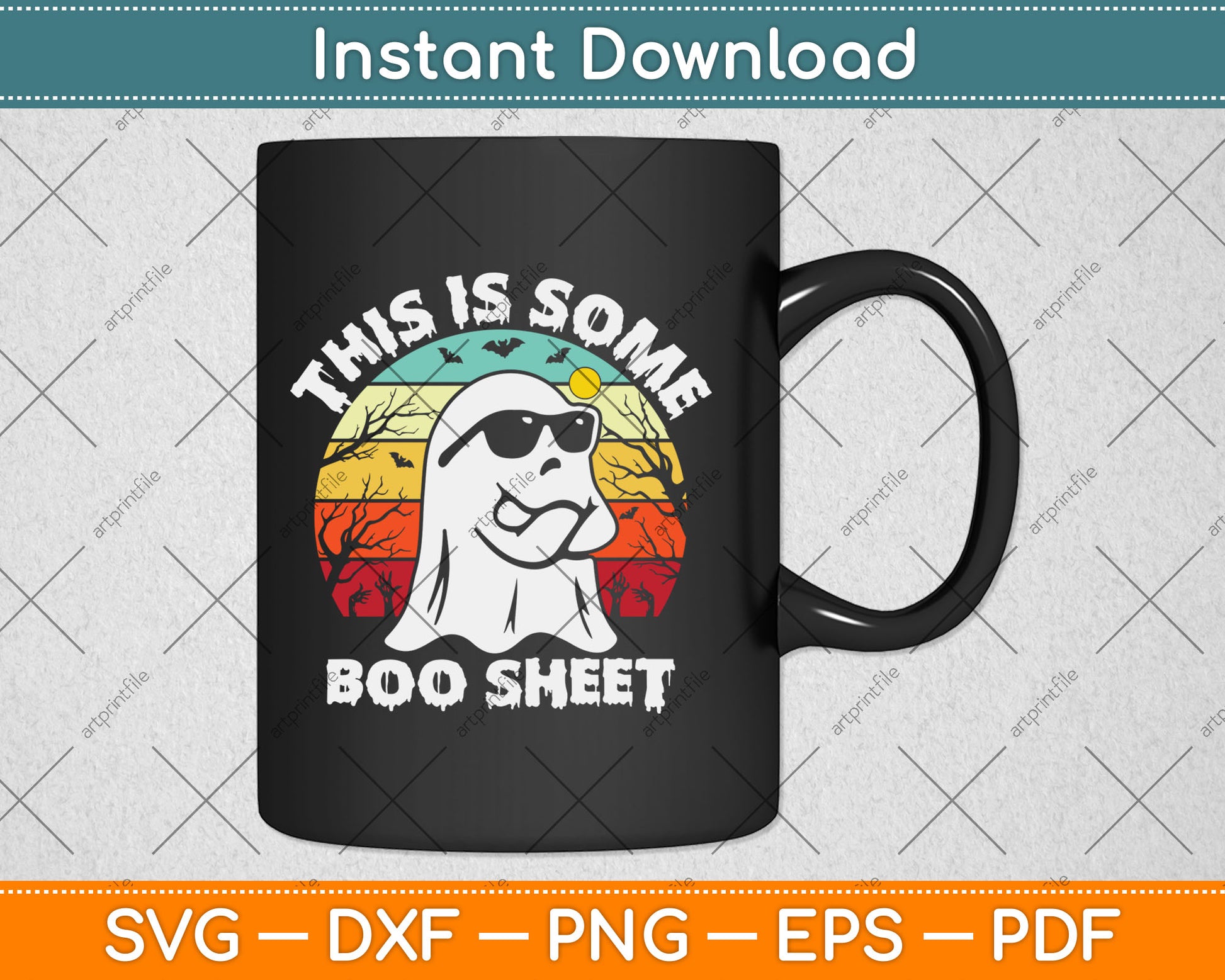 This Is Some Boo Sheet Ghost Retro Halloween Funny Halloween Svg Digital Cutting File