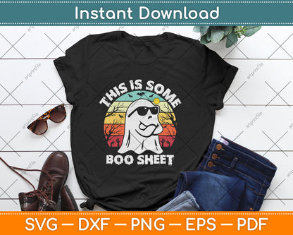 This Is Some Boo Sheet Ghost Retro Halloween Funny Halloween Svg Digital Cutting File