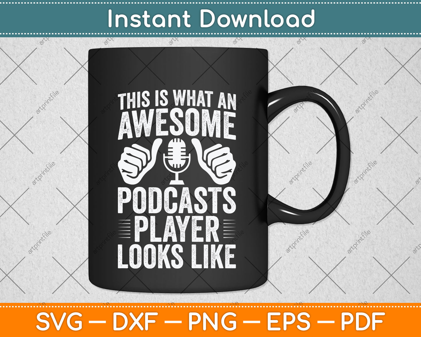 This Is What An Awesome Podcasts Player Looks Like Svg Png Dxf Digital Cutting File