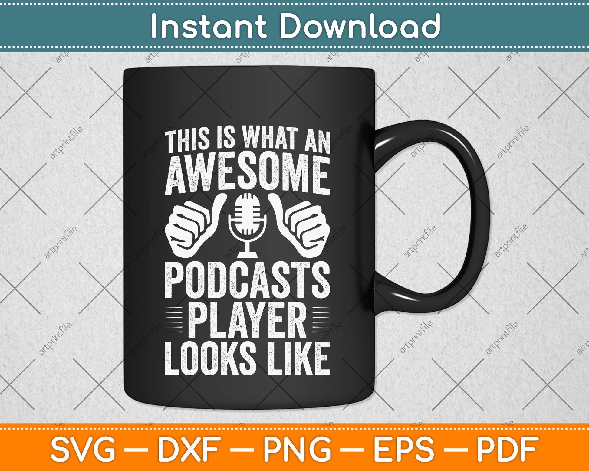 This Is What An Awesome Podcasts Player Looks Like Svg Png Dxf Digital Cutting File