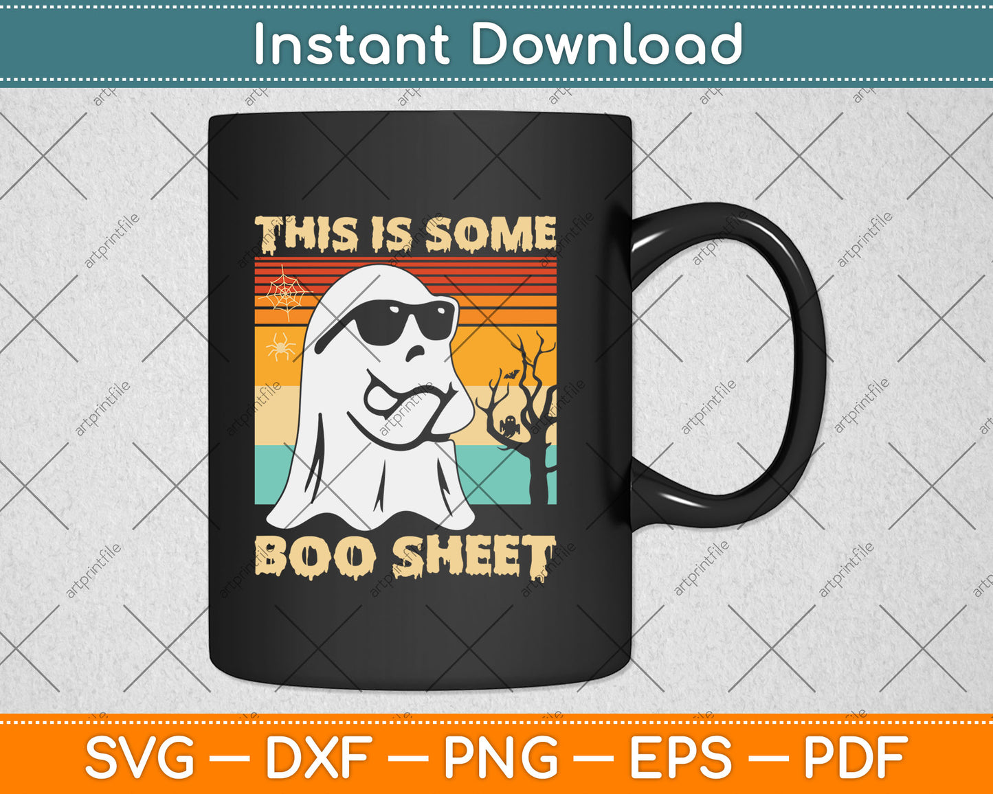 This is Some Boo Sheet Ghost Vintage Retro Funny Halloween Svg Digital Cutting File