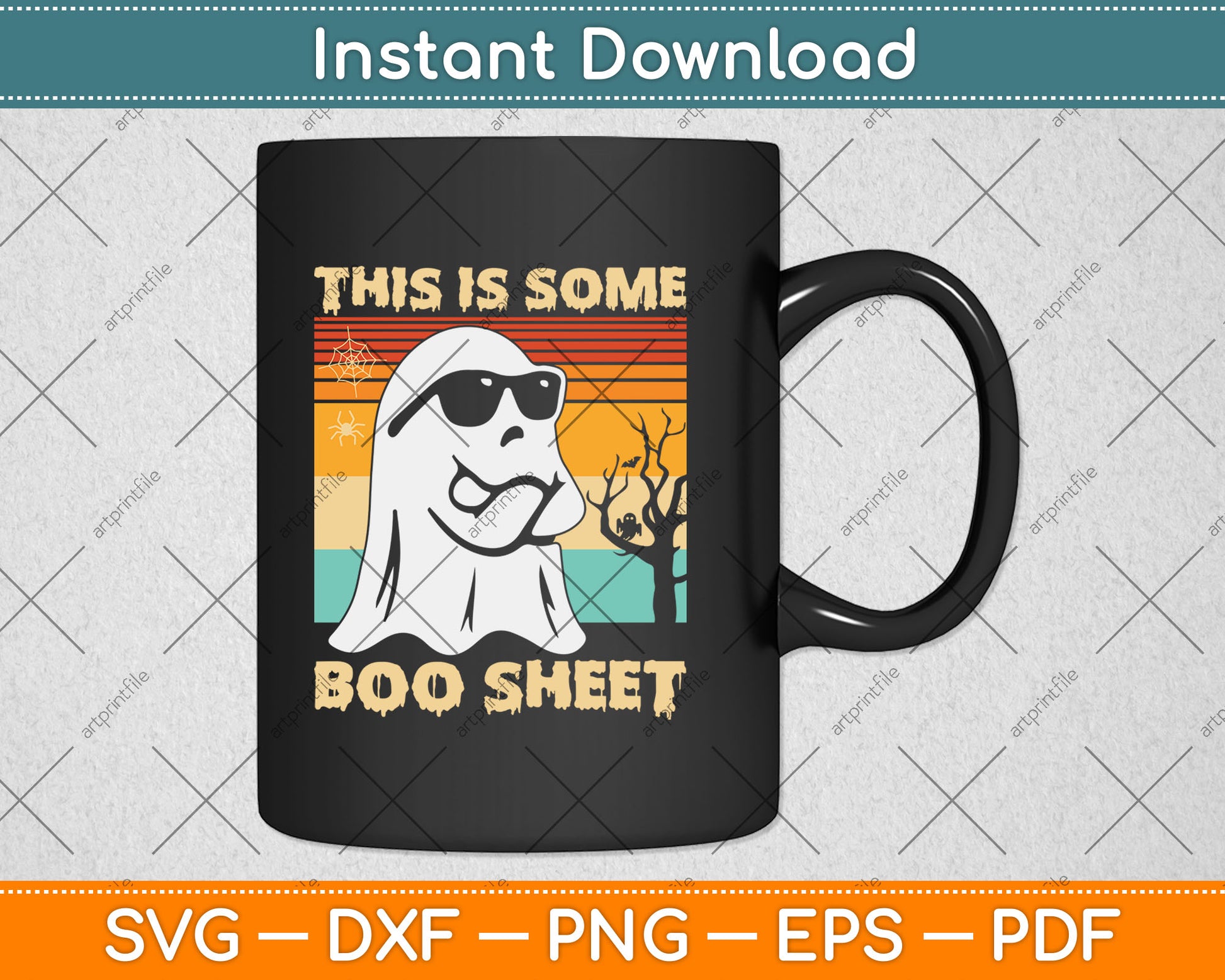 This is Some Boo Sheet Ghost Vintage Retro Funny Halloween Svg Digital Cutting File