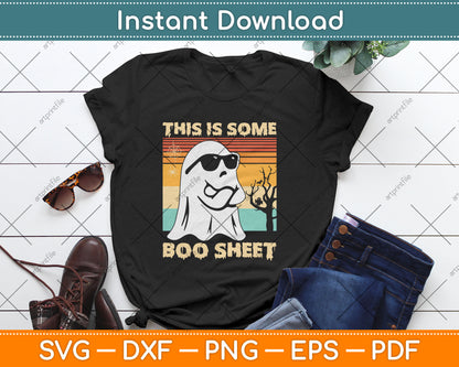 This is Some Boo Sheet Ghost Vintage Retro Funny Halloween Svg Digital Cutting File