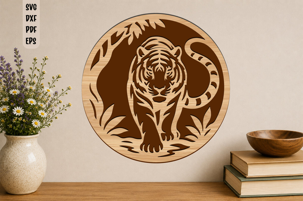 Tiger Laser Cut SVG