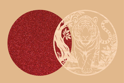 Tiger Round Sign Laser Cut SVG