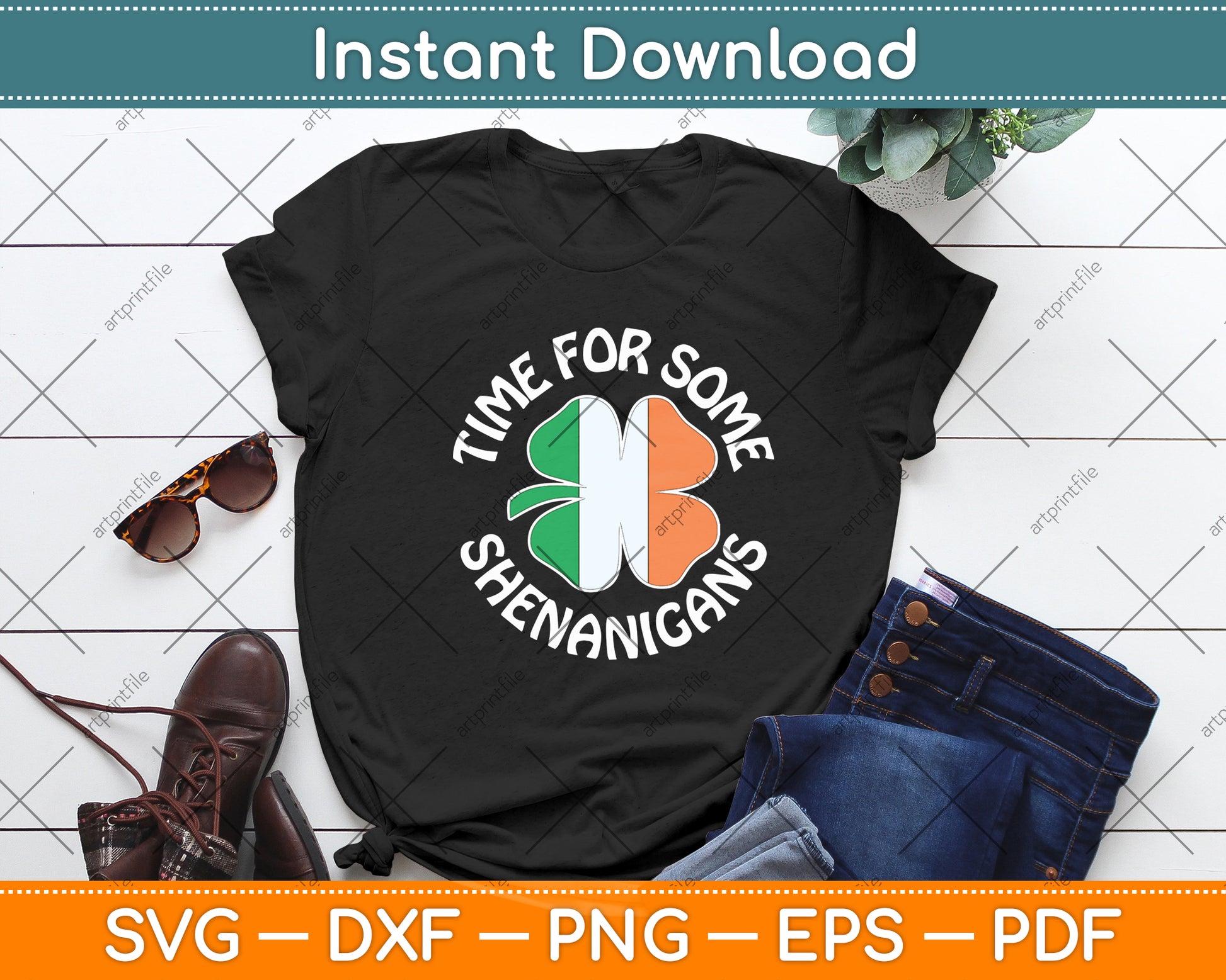 Time For Some Shenanigans St. Patrick's Svg Digital Cutting File