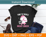 Time To Tackle Breast Cancer Awareness Football Svg Digital Cutting File