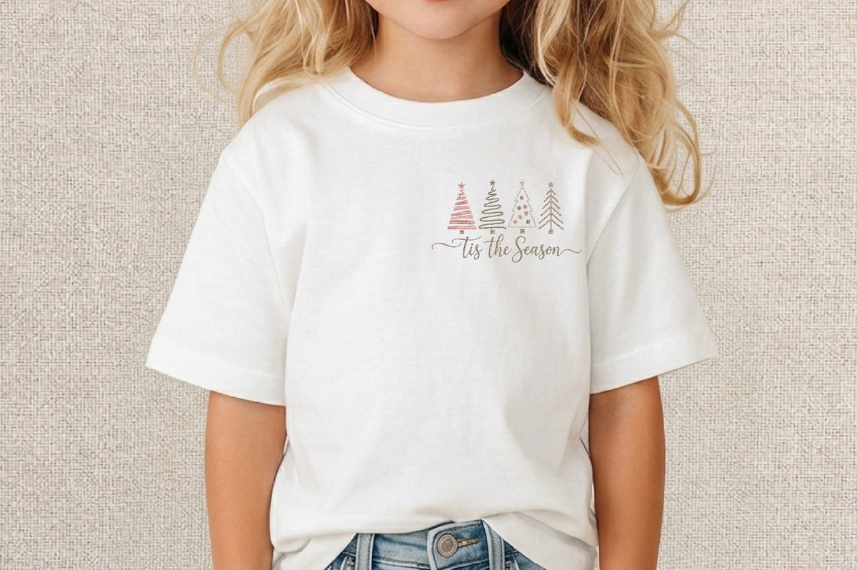 Tis The Season Christmas Embroidery Design – Festive Holiday Machine Embroidery Pattern, Christmas Embroidery Design