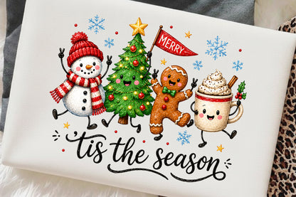 Tis The Season Christmas PNG Cute Holiday Sublimation Design