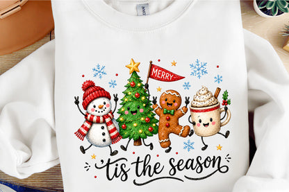 Tis The Season Christmas PNG Cute Holiday Sublimation Design