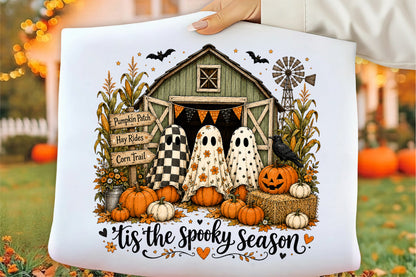 Tis The Spooky Season Ghost Pumpkin Halloween Fall PNG Sublimation