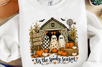 Tis The Spooky Season Ghost Pumpkin Halloween Fall PNG Sublimation