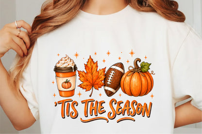 Tis The Season PNG Pumpkin Fall Autumn Harvest Sublimation