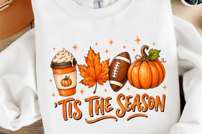 Tis The Season PNG Pumpkin Fall Autumn Harvest Sublimation