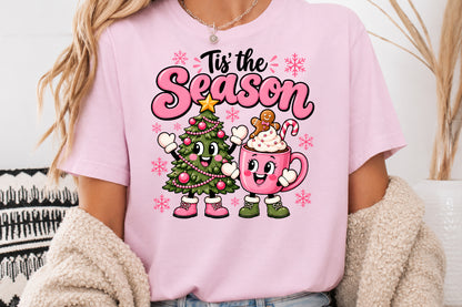 Tis The Season Pink Christmas PNG Sublimation