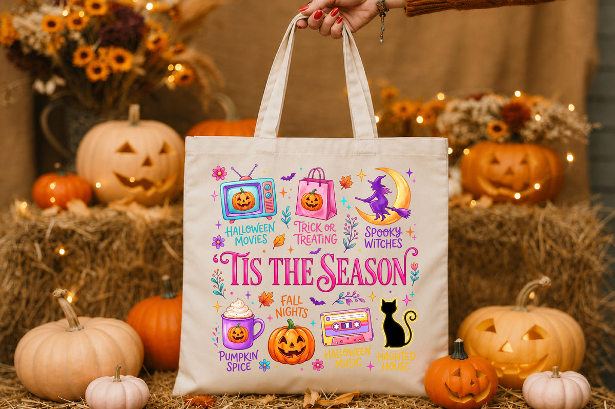 Tis The Season Neon Halloween PNG