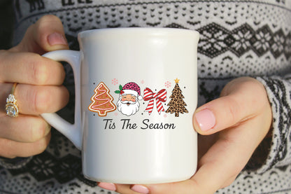 Tis The Season Christmas Santa Leopard Tree PNG Sublimation