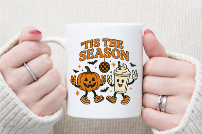 Tis The Season Halloween Pumpkin Ghost PNG Design