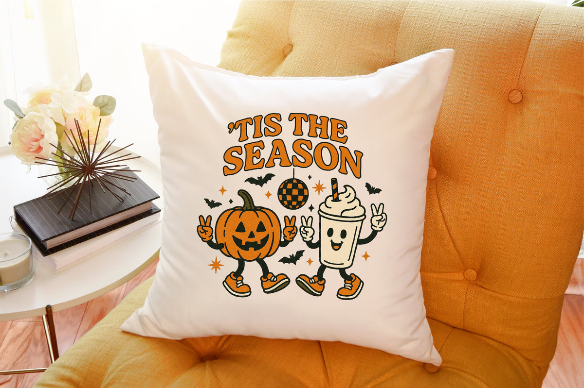 Tis The Season Halloween Pumpkin Ghost PNG Design