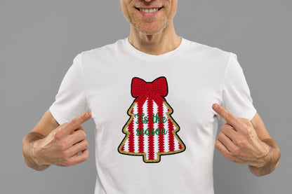 Tis The Season Christmas Tree Bow PNG Design