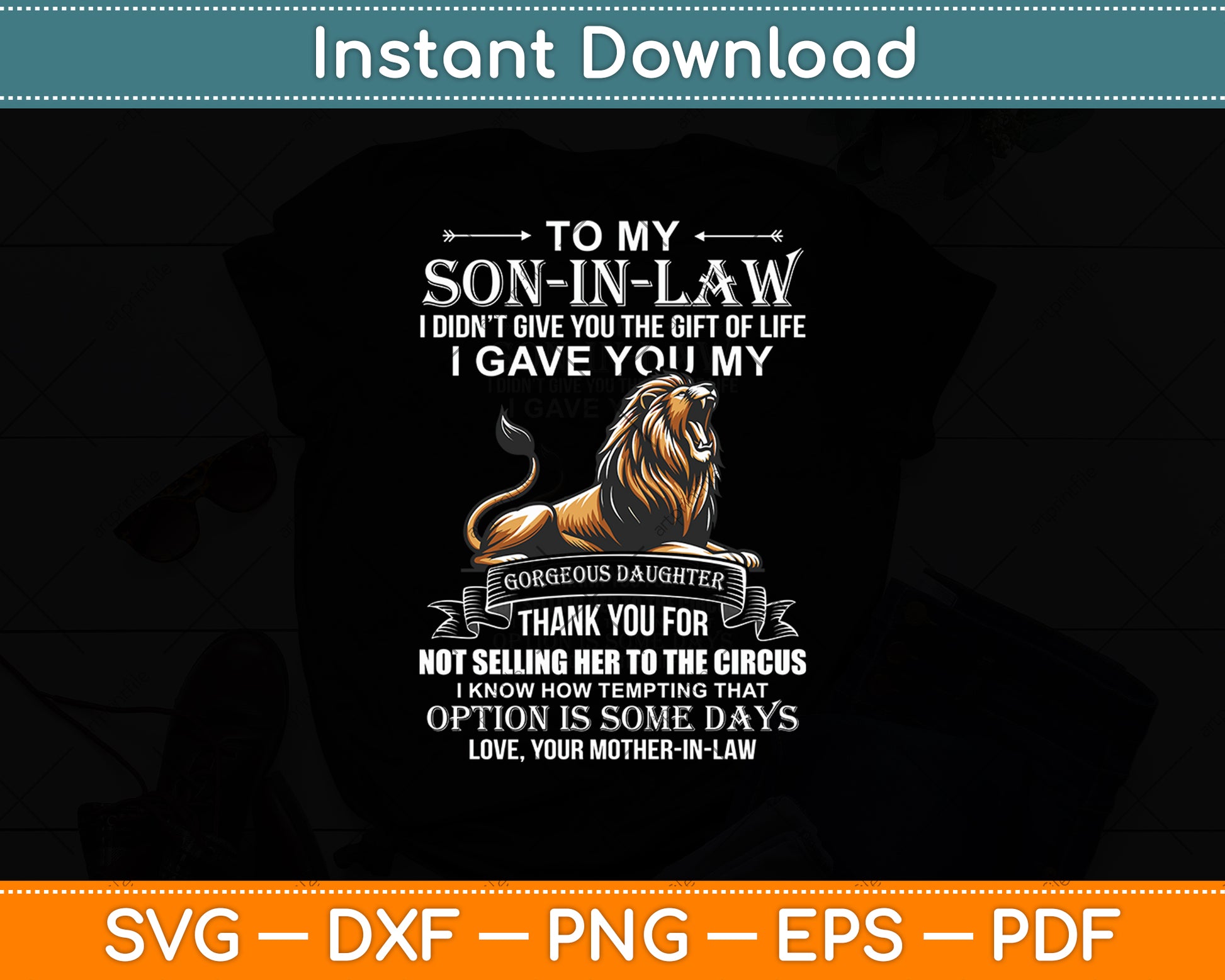To My Son-In-Law Funny From Mother-In-Law Thank You Svg Digital Cutting File