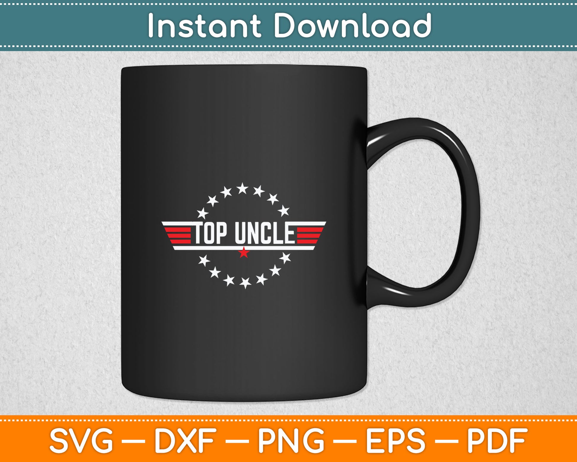 Top Uncle Funny Vintage 80s 80's Uncle Father's Day Svg Digital Cutting File